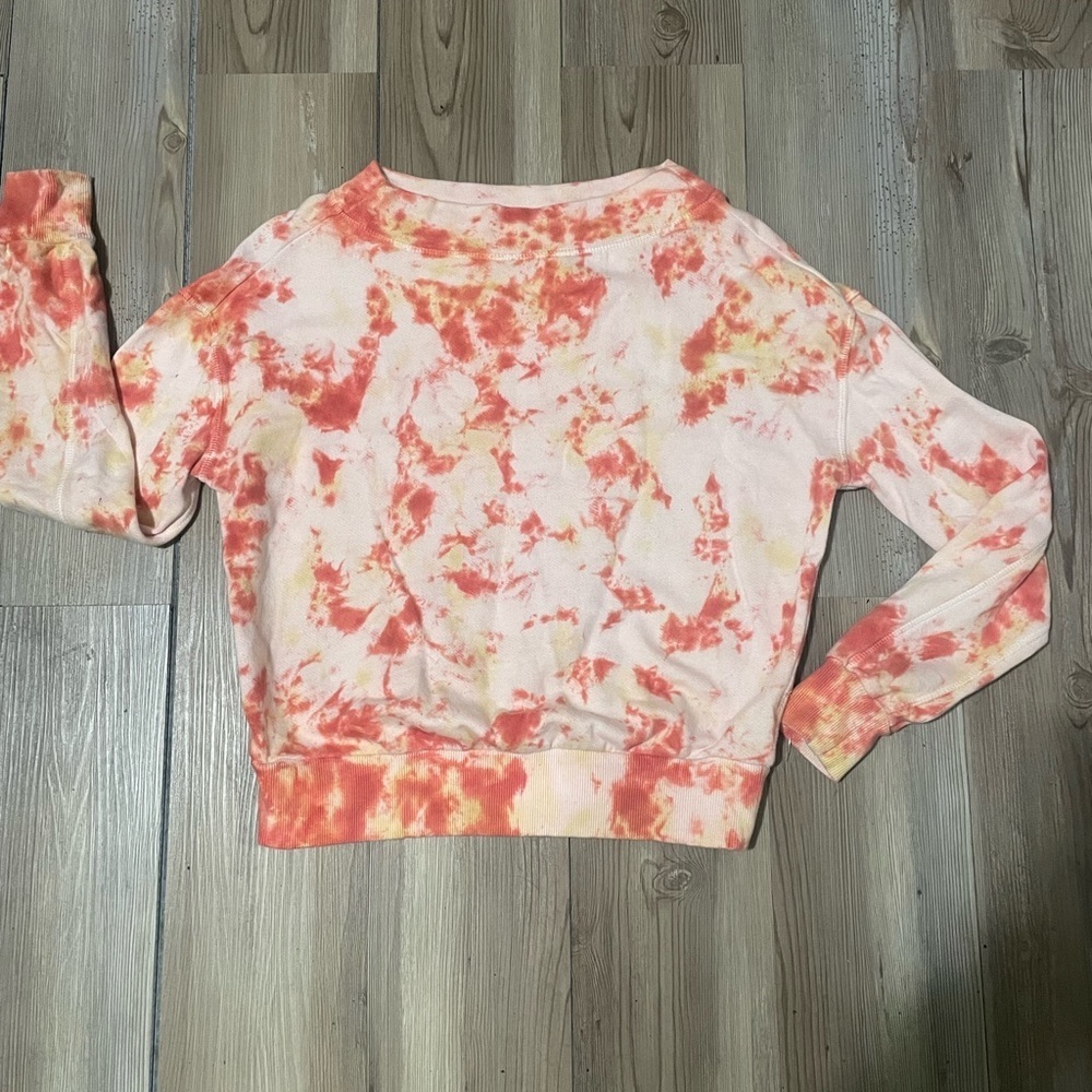 Anthropologie Pink and Orange Tie-Dye Top